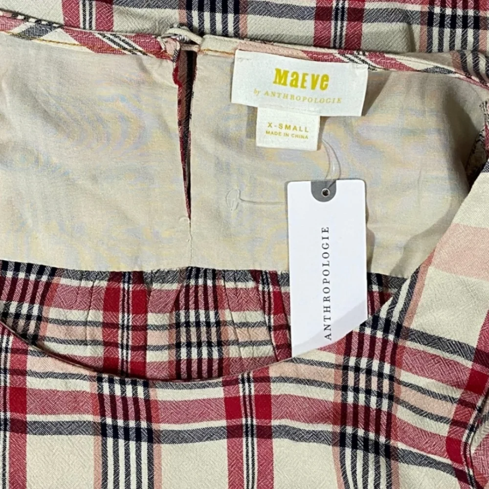 Maeve Anthropologie Priscilla Plaid Blouse - Picture 4 of 4